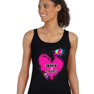 Jesus + Therapy Fitted Tank (comes in multiple colors)