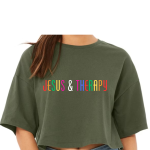 Jesus + Therapy Cropped Tee (comes in multiple colors)