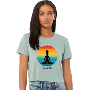 Be Still Vintage Flowy Cropped Tee (comes in multiple colors)