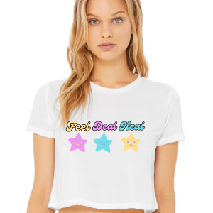 Feel, Deal, Heal Flowy Cropped Tee