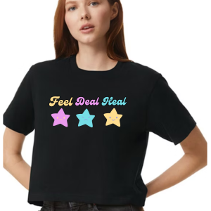 Feel, Deal, Heal Boxy Cropped Tee